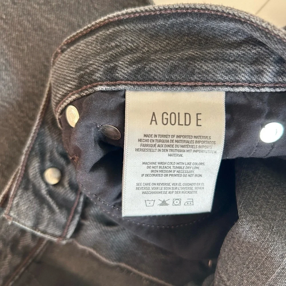 Agoldie Jamie jeans  Straight in Void washed black size 28 - Picture 6 of 12